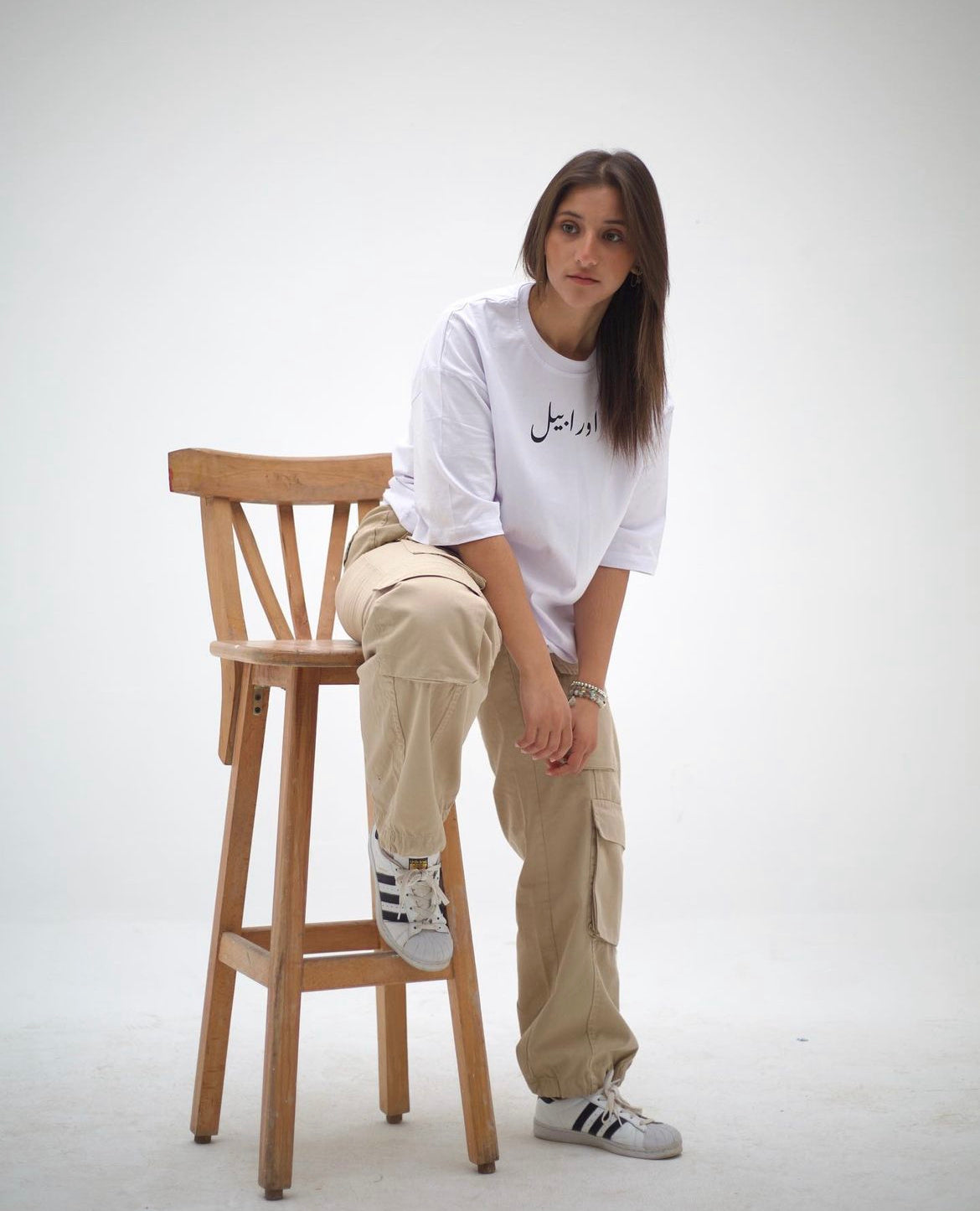 Horreya white oversized shirt