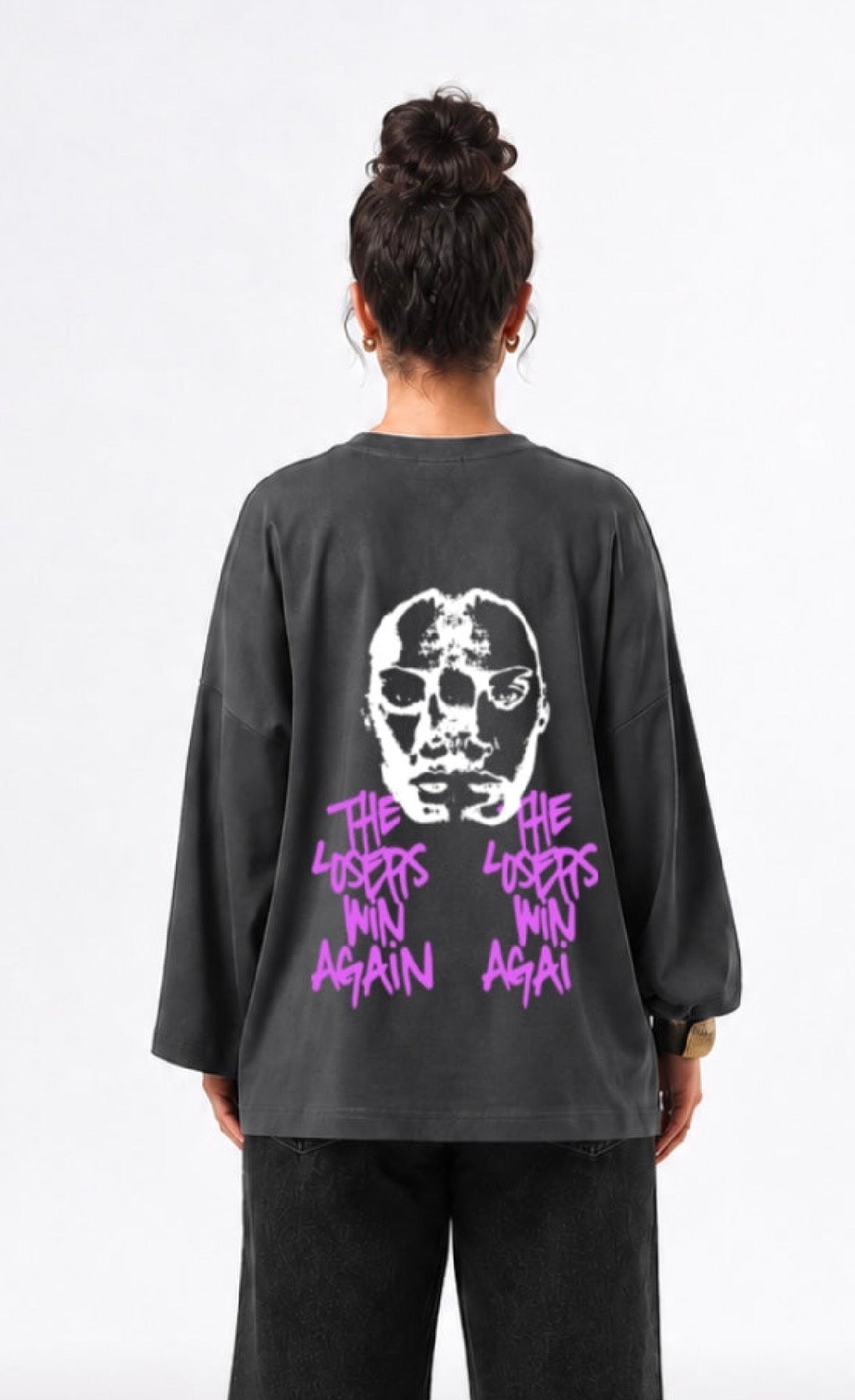 Losers grey washed long sleeve shirt.