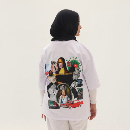 Sakhafat oversized white shirt
