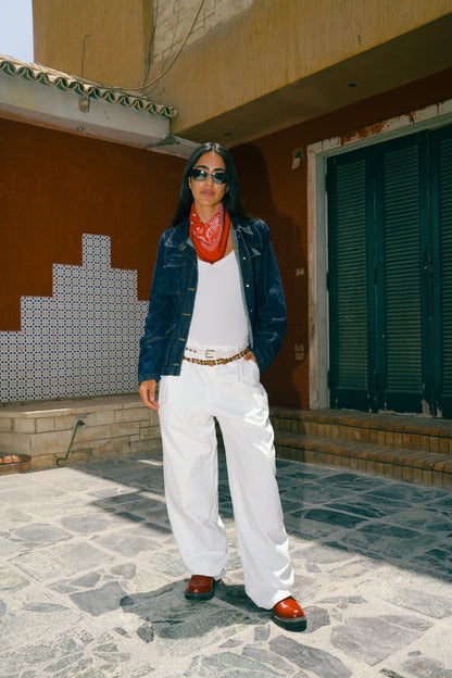 WHITE TAILORED PANTS