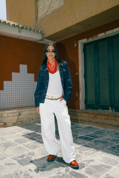 WHITE TAILORED PANTS