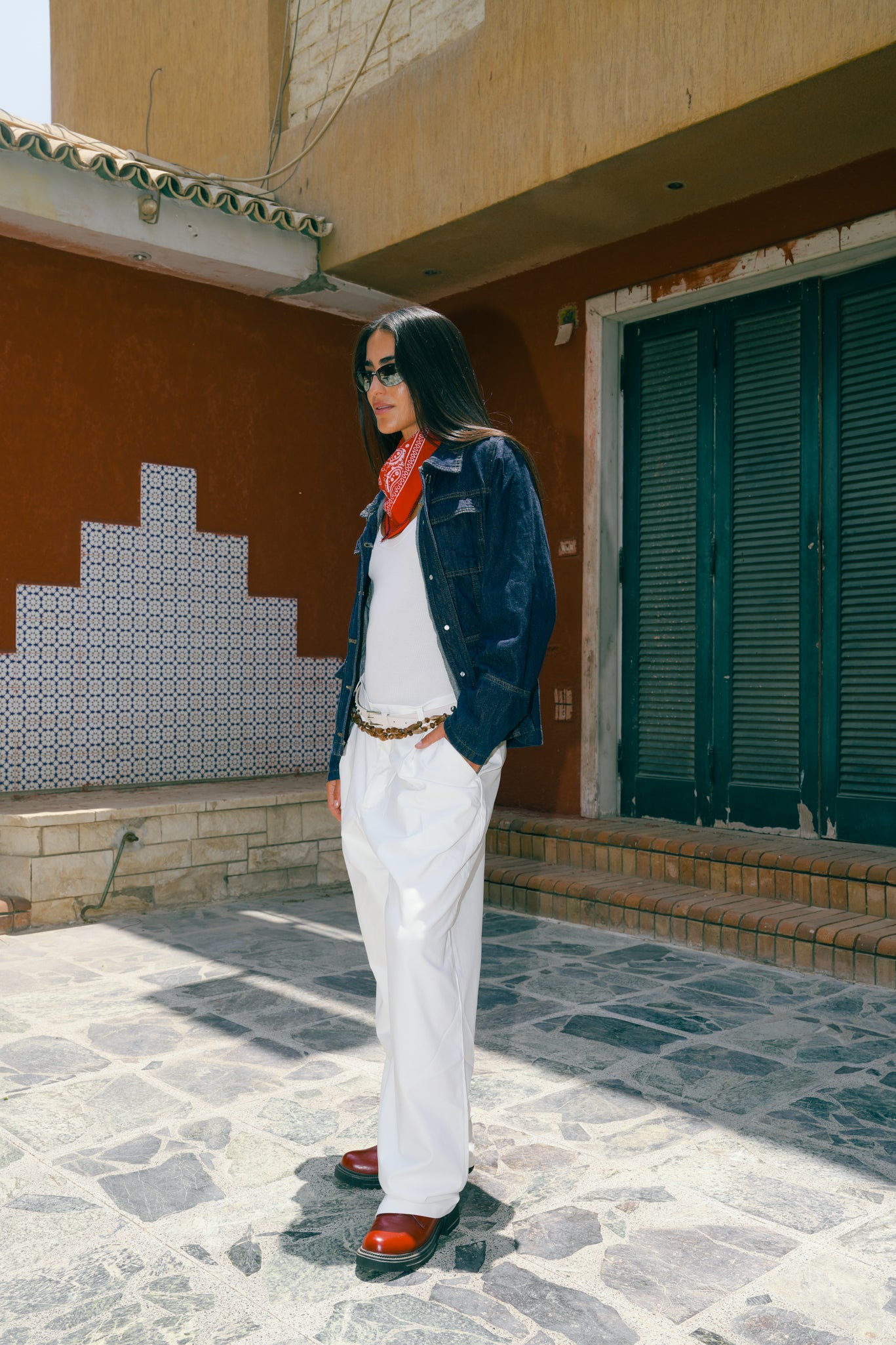 WHITE TAILORED PANTS