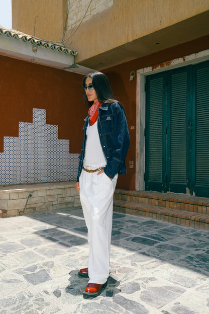 WHITE TAILORED PANTS