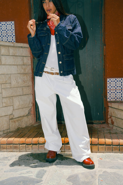 WHITE TAILORED PANTS