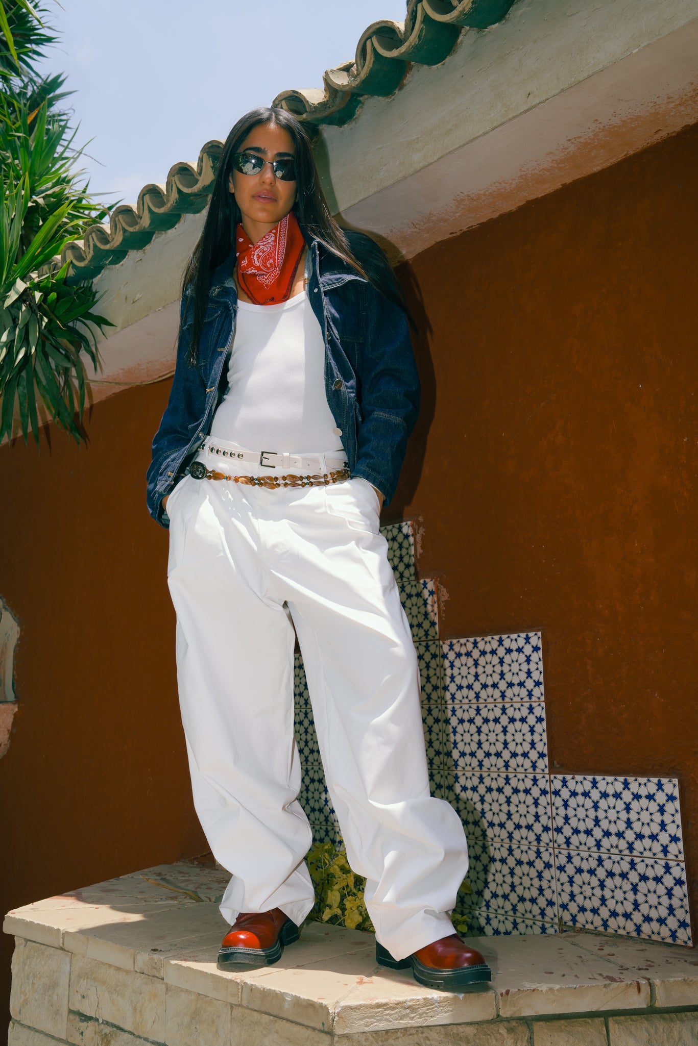 WHITE TAILORED PANTS