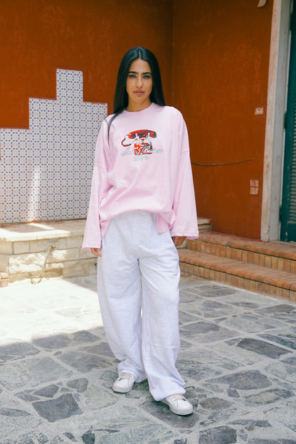 IT girl long sleeves pink shirt