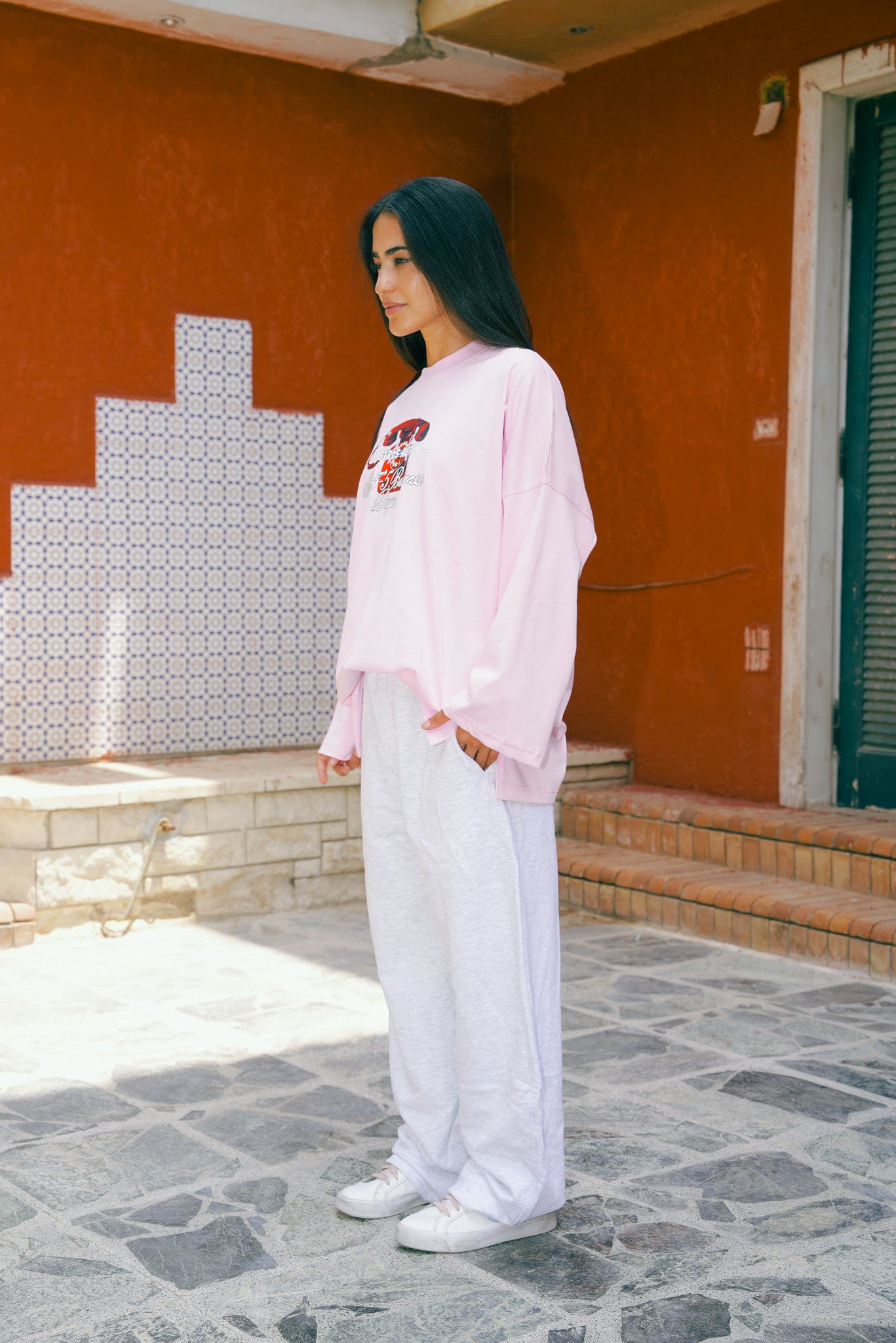 IT girl long sleeves pink shirt