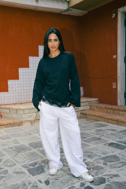 LACE TSHIRT LONG-SLEEVE