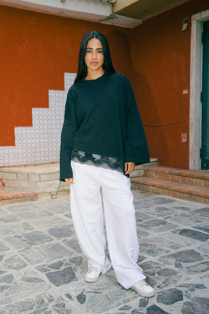 LACE TSHIRT LONG-SLEEVE