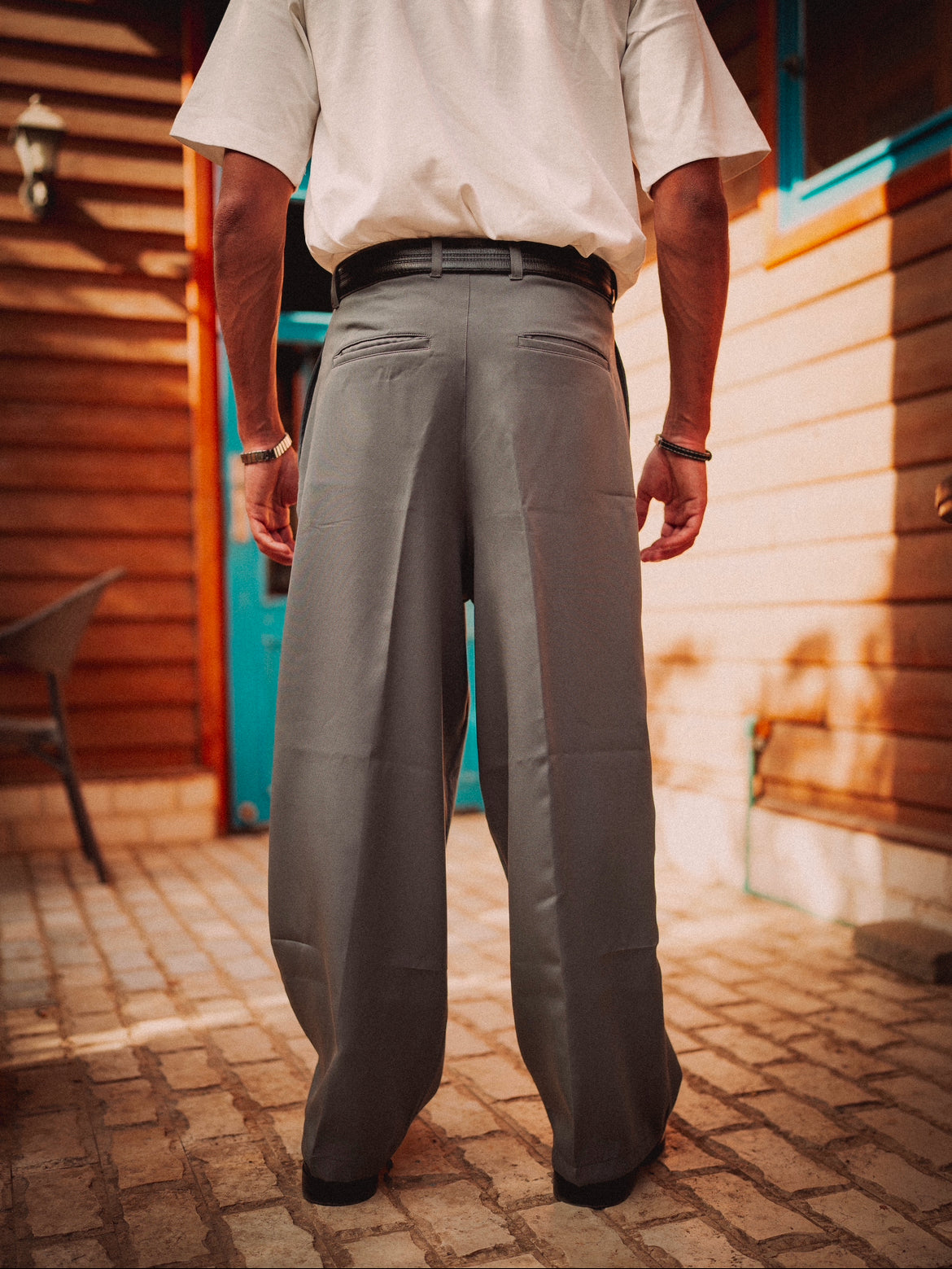 Dark Grey Tailored Pants