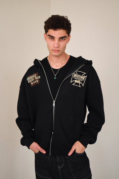 Chaos zipper hoodie