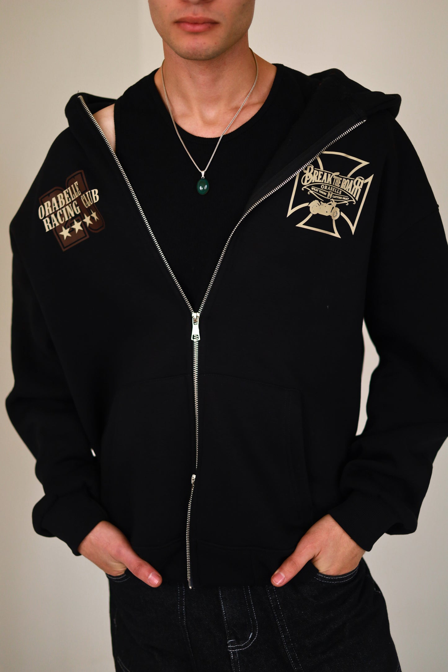 Chaos zipper hoodie