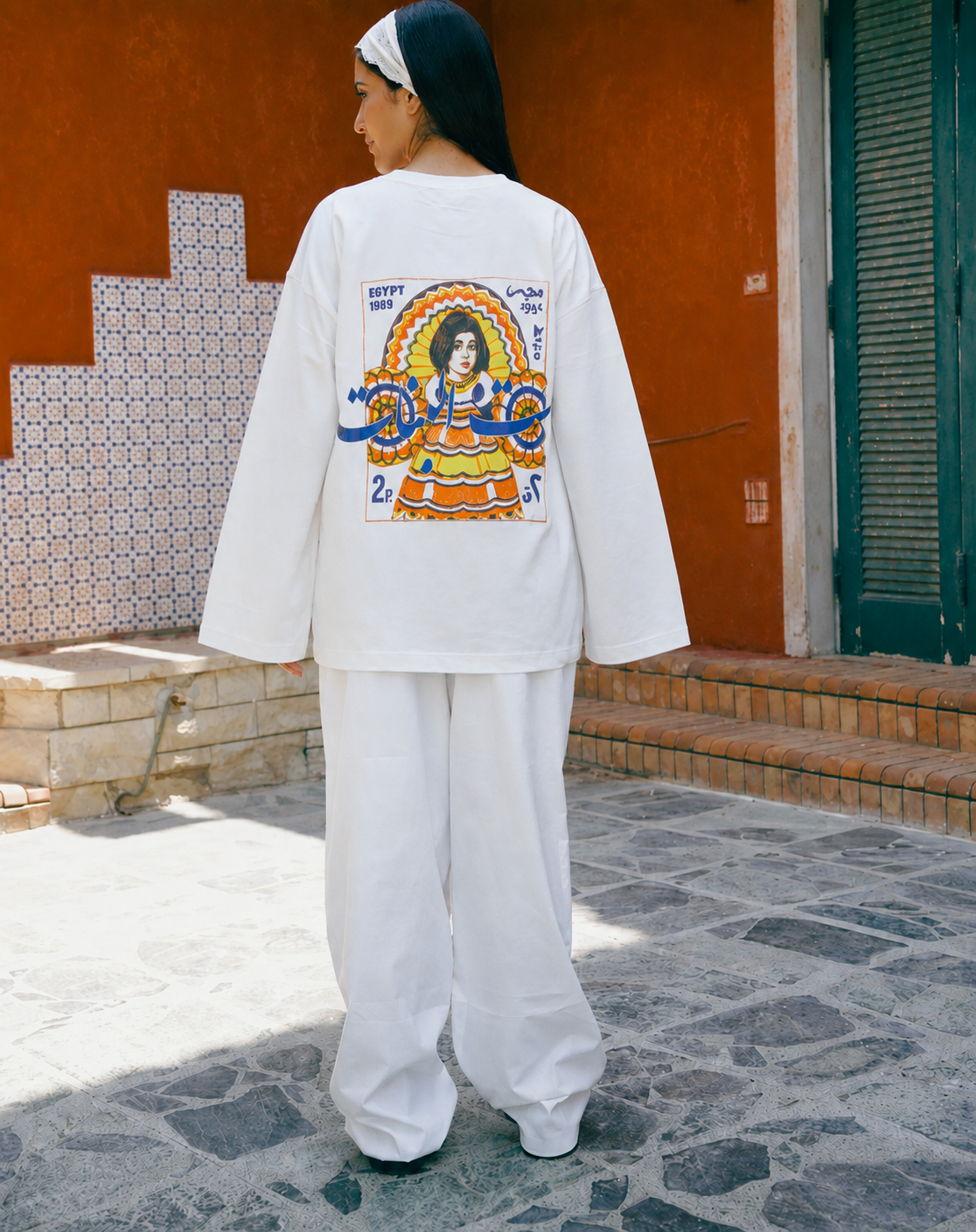 set elbanat white long sleeves shirt