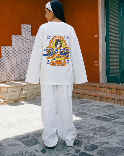 set elbanat white long sleeves shirt